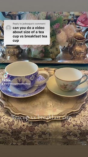 Teacup vs Breakfast cup🫖 #tea #teacup #teacups #breakfast #up #breakfastcups | Victorian Tea Time