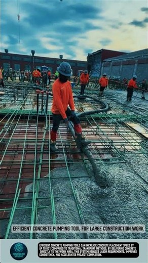 Efficient Concrete Pumping Tool for Large Construction Work #tools