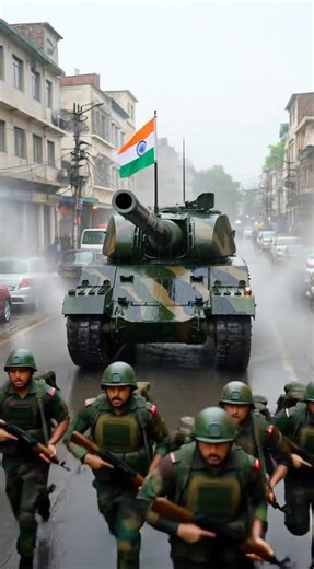 Indian Army Rain Battle March! Ultimate Tank Power! 🇮🇳🌧️ #army #tank #shorts