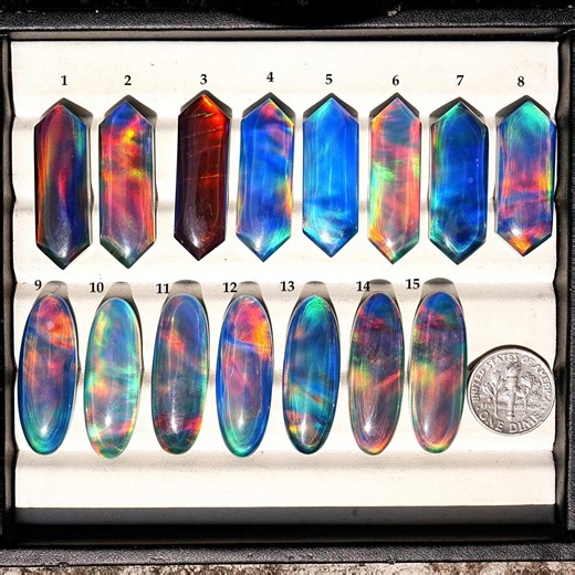 Northern Lights Aurora Borealis Opal Cabochon Doublet Loose Gemstones for Jewelry Making - Etsy