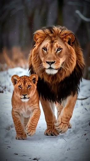Stunning Lion and Cub Live Wallpaper in 4K