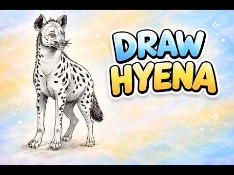 HOW TO DRAW A HYENA 🐾 | EASY STEP-BY-STEP DRAWING TUTORIAL