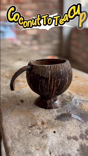 Coconut से Tea Cup बनादिया 😳 Tea Cup From a Coconut Shell DIY