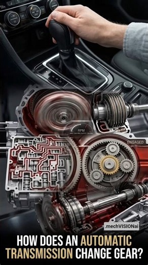 How an Automatic Transmission REALLY Changes Gear ⚙️ #Cars #Engineering #HowItWorks