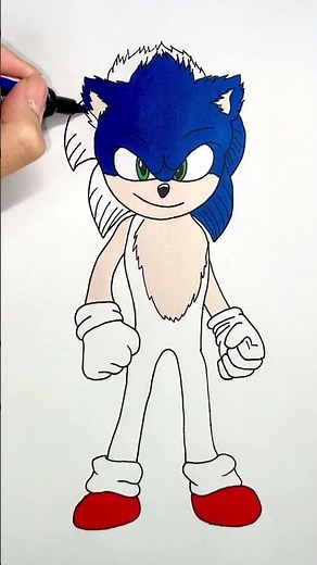 Sonic The Hedgehog 3 Coloring Page | Color Sonic from the New Trailer | Color & Kids TV