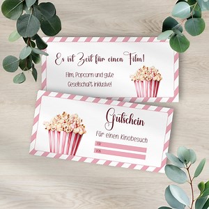 Gutschein Kino PDF Download | Personalisierte Geschenkidee Filmabend | Geschenkgutschein Vorlage | Digitaler Gutschein zum Ausdrucken - Etsy.de