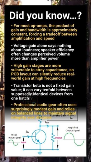 Gain in amplifiers: counterintuitive facts about dB, bandwidth and stability