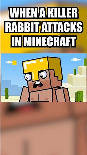 When a killer rabbit attacks in Minecraft #minecraft