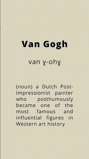 How to pronounce Van Gogh || Pronunciation and meaning