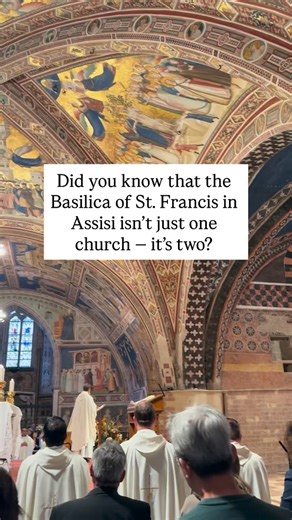 The Basilica of St. Francis in Assisi is actually two churches built one above the other — the Upper and Lower Basilicas. Together, they tell the story of St. Francis’s life through centuries of art, faith, and devotion. ✨ #Assisi #FaithJourney #PilgrimageExperience | ITV Pilgrimages