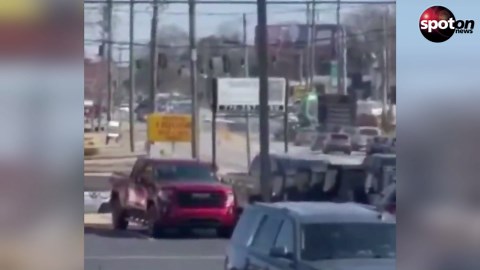 Plane crash lands on Georgia street, hits three cars