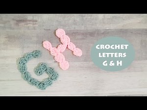 How to crochet letters/alphabets G & H using cluster stitch? | Crochet With Samra
