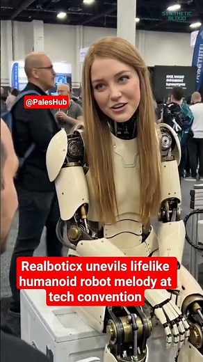 Realboticx unevils lifelike humanoid robot melody at tech convention. #news