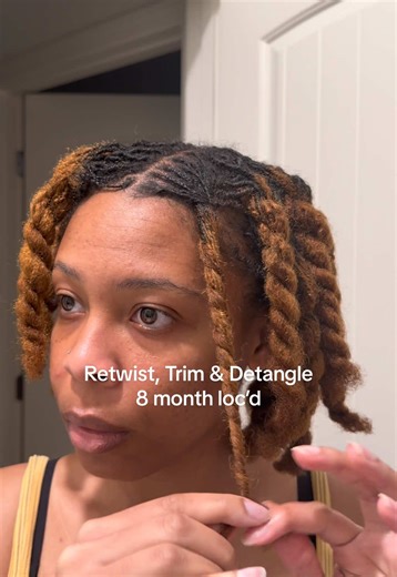 Retwist, Trim, and Detangle My 8 Month Micro Locs