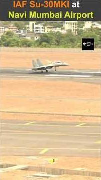Indian Air Force Su-30MKI landed at Navi Mumbai International Airport for the first time. #su30mki