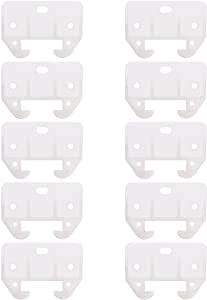 Cabilock Drawer Slide Plastic Track Guides Slides 10pcs Plastic Drawer Rail Slides Furniture Parts Latches for Cabinets (White) Guides Roller