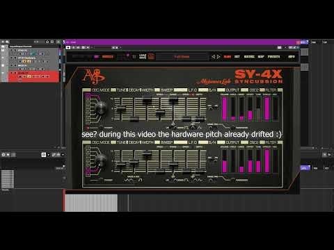 SY-4X SyncussionExtended Plug-In VS SY-1 Hardware - Matching OSC2
