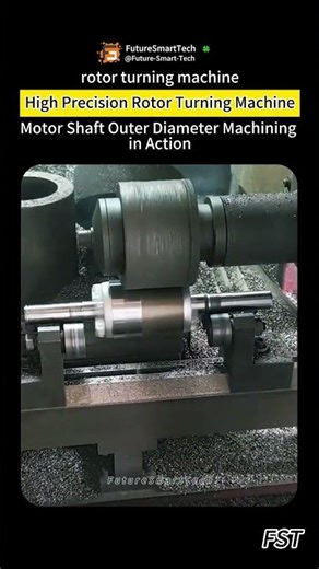 High Precision Rotor Turning Machine, Motor Shaft Outer Diameter Machining in Action