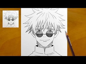 How to Draw Gojo Satoru Step by Step || Gojo Sketch from Jujutsu Kaisen || Easy Anime Drawing
