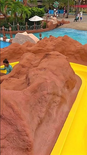 Yellow Pool Water Slide at Splash Jungle Phuket 🇹🇭