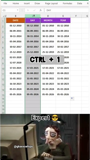 Excel Date Formatting Trick That Saves So Much Time!#excel #exceltips #spreadsheets #shorts