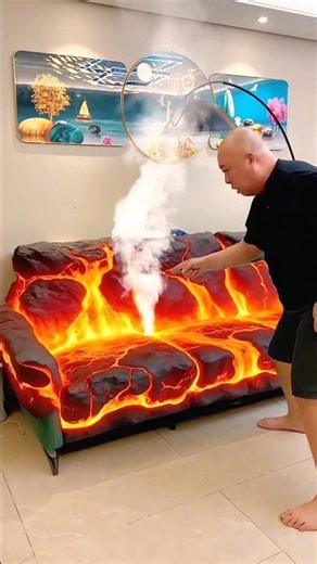 When Fire Turns Into Ice 😱🔥➡️❄️ | Biggest Sofa Surprise Ever!” #shorts