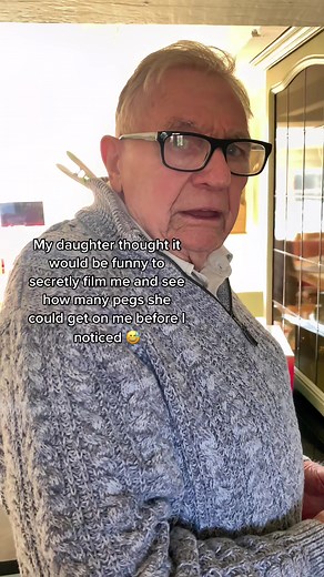 Granddadjoe Gets Pranked by Daughter with Pegs | At Home Prank