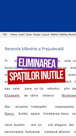 Cum Elimini Spațiile Inutile dintr-un Document Word. | DrExcel.ro