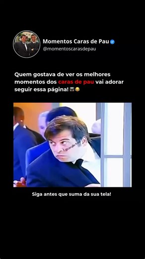 Os Caras de Pau-Momentos😂 on Instagram: "#CLIQUE EM SEGUIR ☝️☝️☝️ **"Os Caras de Pau"** foi um programa humorístico brasileiro exibido pela **TV Globo** entre **2010 e 2013**, estrelado por **Leandro Hassum** e **Marcius Melhem**. O humor do programa era baseado em **situações cotidianas exageradas**, com piadas físicas, trocadilhos e personagens atrapalhados. Hassum e Melhem interpretavam dois amigos inocentes e engraçados que se metiam em confusões tentando resolver problemas do dia a 