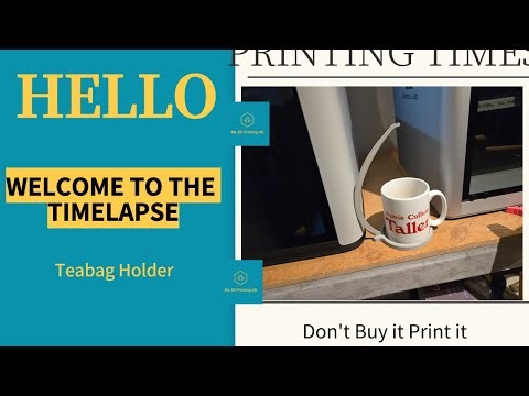 3D Printed Teabag Stand. Printed on Bambu X1C