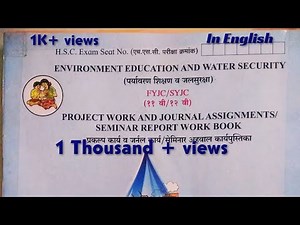 EVS Project and assignment of Class 11th and 12th HSC
