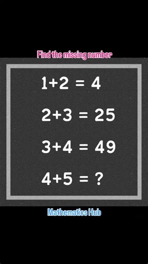 5 comments | Find the missing number #missingnumber #viralreels #viral #maths #solve | Mathematics Hub | Facebook