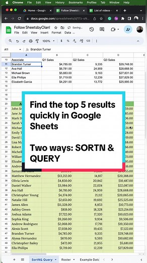 It’s an easy enough workaround I guess Formulas/features: #SORTN #QUERY #SQL #TOP5 #worksmarternotharder #googlesheetstutorial #googlesheetstips #learngooglesheets #googlesheets #gsheets #data #spreadsheet #LearnOnTikTok