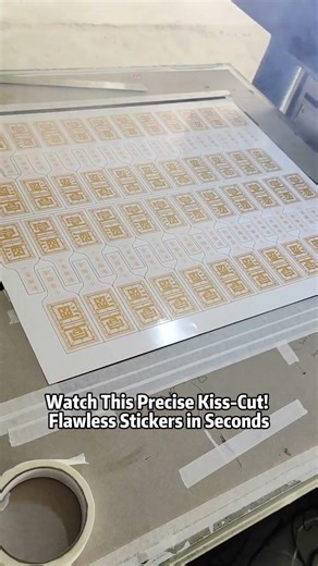 No Die Needed! High-Speed Laser Cutting for Custom Stickers. 🏷️ CO2 Laser Marking Machine