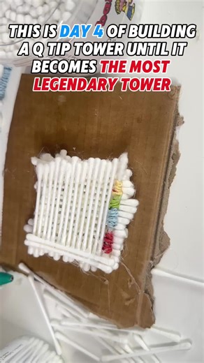 Day 4: The tower grows taller… but will it survive the night? #QTowerChallenge #NextLevel #BuildingUp #WhyNot #fyp