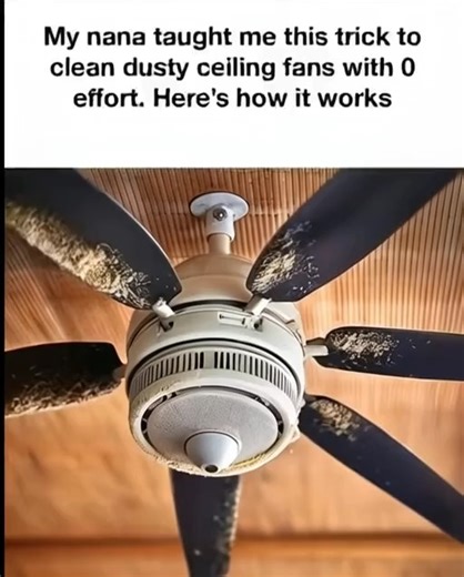 My nana taught me this trick to clean dusty ceiling fans. Here’s how it works… https://lindi.info/?p=141225 | Easy Make Everything