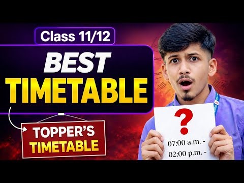 Best Study Timetable for Class 11/12 🔥 | Topper’s Secret Routine 📚 | NEB 2083 Preparation