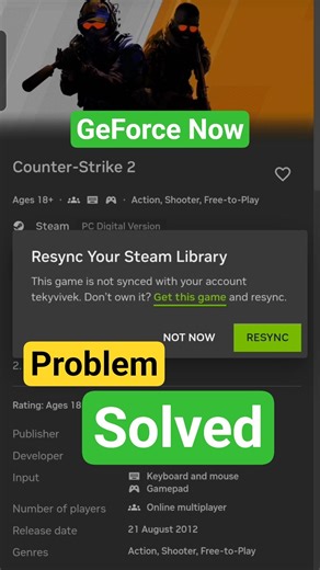 GeForce Now Not Sync with Steam Library Problem Solved || Steam Game Library Something Went Wrong