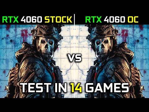 RTX 4060 8GB Stock vs Overclock | Test In 14 Games | How Much Performance Gain? 🤔 | 2023