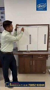 New Wooden Sliding Folding Partition fitting from Ebco. Can be installed on the edge of the door.