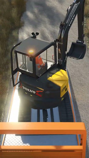 LOADING VOLVO ECR58 ONTO IVECO DAILY TOW TRUCK! 🚚 | Farming Simulator 25 #shorts #farmingsimulator