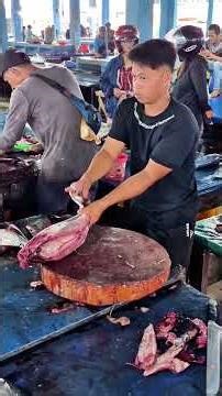 Tuna Skinning and Cutting Skills #tunacutting #highlight #CuttingShow #Shorts