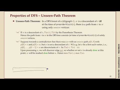 Effiziente Algorithmen (Winter 2025-26) 9-7 DFS edge types, Cycle detection