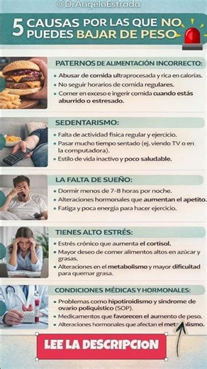 5 RAZONES POR LAS QUE NO BAJAS DE PESO
