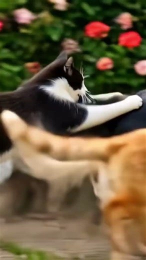 Cats vs Dogs Funny Battle 🐱🐶 | The Winner Cat Celebration | Cute Animal Video #funnycute #cats #aww