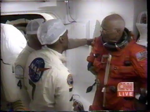 STS-95 Discovery Launch, CNN, October 29, 1998 (John Glenn Shuttle Flight)