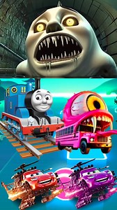 44K views · 233 reactions | Thomas Train Exe vs School Bus Monster vs Mcqueen Helicopter - Tiles Hop Edm Rush #shorts #fbreels #gaming #viral #fbreels | Hip Hop Gamer | Facebook