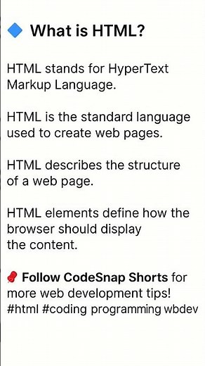 What is HTML ?