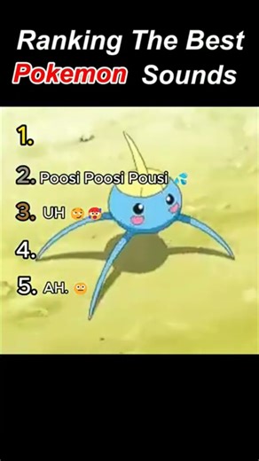 Ranking The Best Pokemon Sounds #funnyshorts #funnyvideos #memes #ranking#pokemon #sound