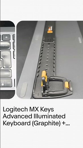 Logitech MX Keys Advanced Illuminated Keyboard (Graphite) + ESC Flip Pro Stand